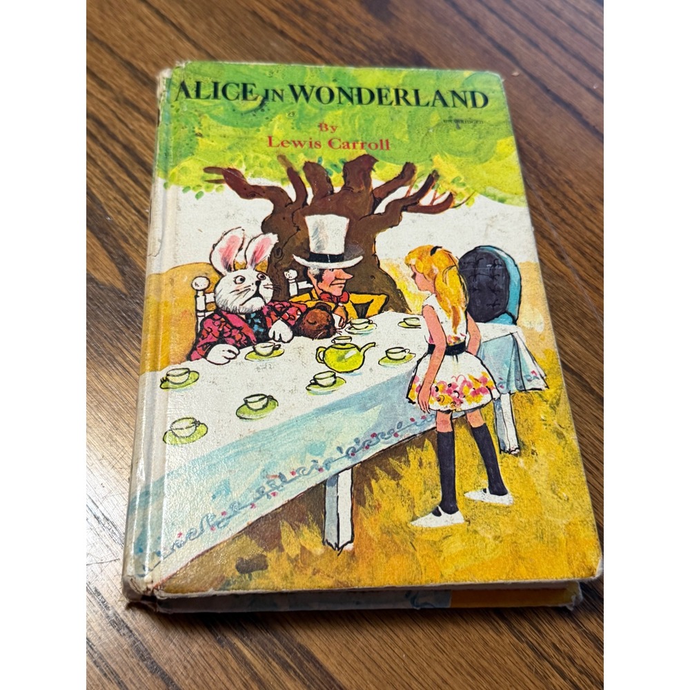 Vintage 1970 Alice in Wonderland Lewis Carroll Whitman Hardcover Book Classic